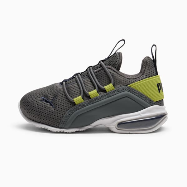 Tenis para infantes Axelion Mesh, Cool Dark Gray-PUMA Navy-Sea Kelp, extralarge